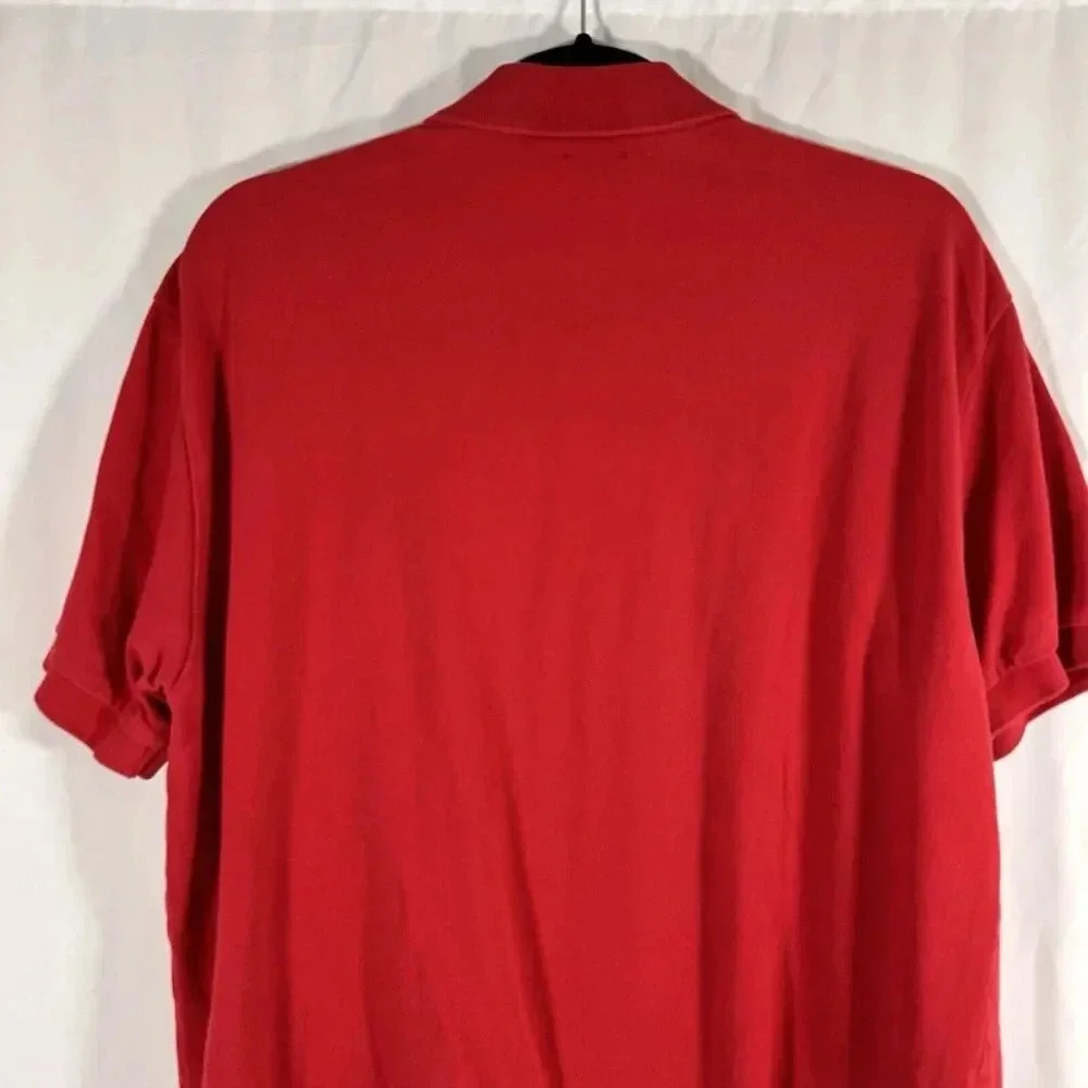 Polo Ralph Lauren Shirt Men's Large Red Short Sleeve Classic Fit 100% Cotton